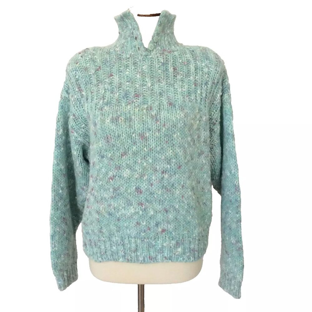 DD Sloane Women's Knit Sweater Seafoam Green Size Medium